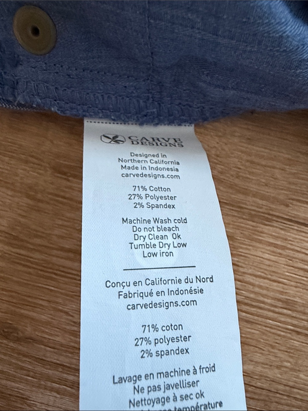Carve Designs blue Corduroy Frayed Hem Shorts - Picture 5 of 5